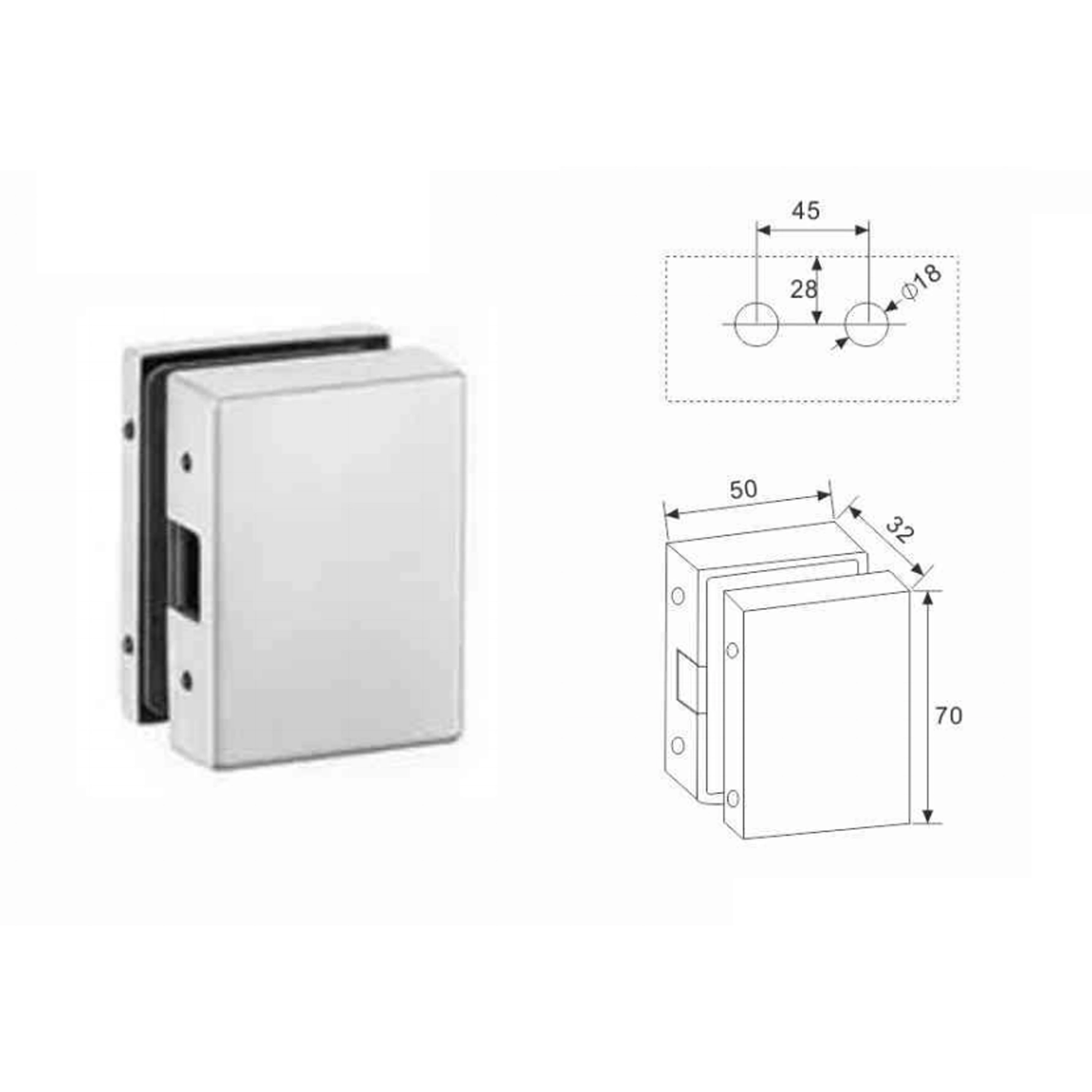 Glass Door Clamp GDC-328